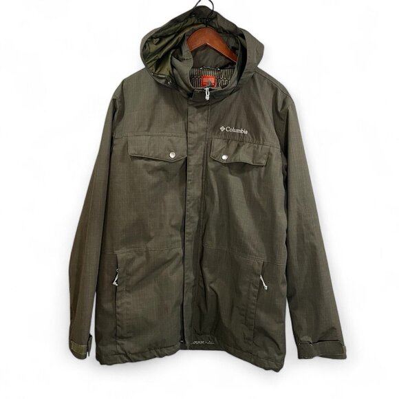 Columbia Thermal Coil Hooded Insulated Jacket Mens Sz Large Full Zip - Picture 1 of 16